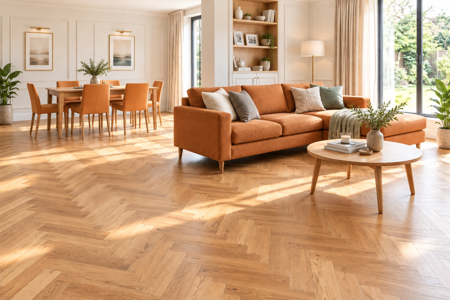 Engineered wood flooring installation in a South West London home