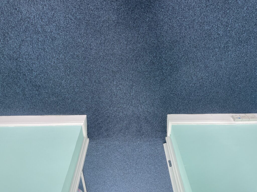 Commercial carpet tile installation in an office, South West London